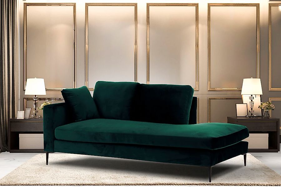 Home affaire Recamiere "Cozy Chaiselongue, Maße B/T/H: 195/97/80 cm" mit lo günstig online kaufen