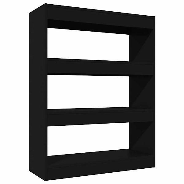 Vidaxl Bücherregal/raumteiler Schwarz 80x30x103 Cm Holzwerkstoff günstig online kaufen