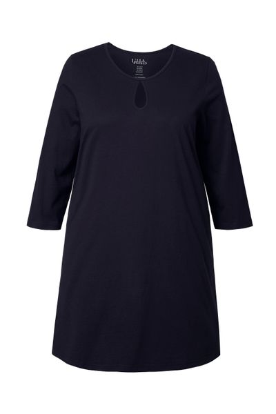 Ulla Popken Longshirt Longshirt A-Linie Rundhalsausschnitt günstig online kaufen