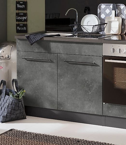 KOCHSTATION "KS-Tulsa" 100 cm breit, 2 Türen, Metallgriff, MDF Front, inkl. günstig online kaufen