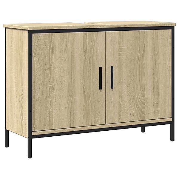 vidaXL Waschbeckenunterschrank Sonoma-Eiche 80x30x60 cm Holzwerkstoff 84245 günstig online kaufen
