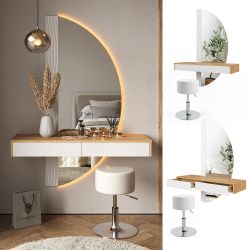 Vicco Schminktisch Melisa, Eiche/Weiß, 120 cm günstig online kaufen