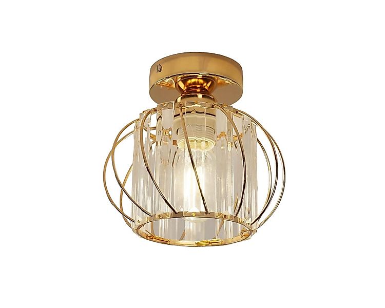 Riserva Dekolicht Kristall Dekolampe,Eisen Deckenlampe,Schwarz/Gold Diagona günstig online kaufen