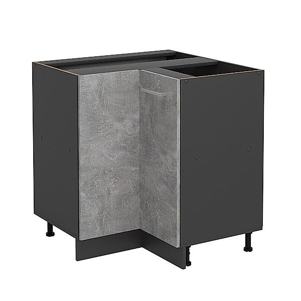 Vicco Eckunterschrank R-Line, Beton/Anthrazit, 75.6 cm günstig online kaufen