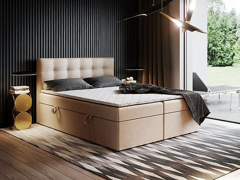 Godre Boxspringbett mit Bettkasten Ewora 140x200 günstig online kaufen