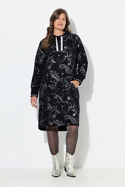 Laurasøn Midikleid Sweatkleid Langarm Leistentaschen günstig online kaufen