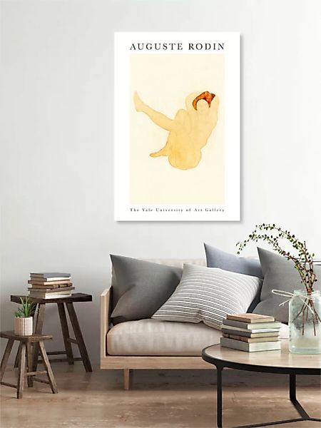 Poster / Leinwandbild - Nude Seated, Left Leg Extended Von Auguste Rodin günstig online kaufen