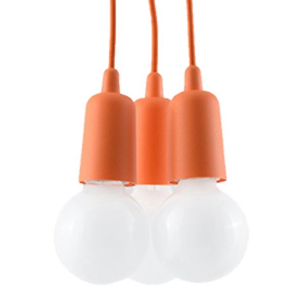 Sollux Lighting Hängeleuchte Diego 3 Orange günstig online kaufen