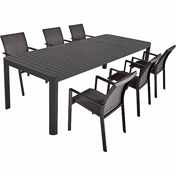Garden Pleasure Gartenmöbel-Set-02 Amira 7-teilig Anthrazit günstig online kaufen