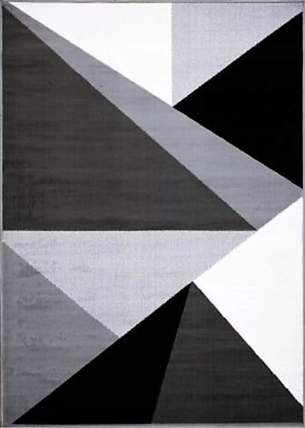 Carpetilla Designteppich Floransa Kurzflor grau Gr. 85 x 150 günstig online kaufen