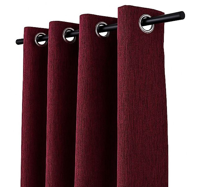 Brilliant Gardine / Grobgewebt / Bordeaux / Öse / 140x245cm / Blickdicht / günstig online kaufen