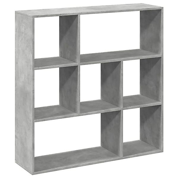 vidaXL Raumteiler-Bücherregal Betongrau 102x29x103,5 cm Holzwerkstoff 85805 günstig online kaufen