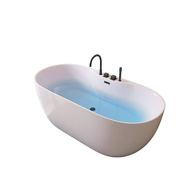 HOME DELUXE Badewanne LENI mit schwarzer Armatur, (1-tlg), 170 x 80 x 58 cm günstig online kaufen