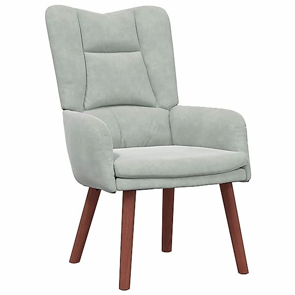 vidaXL Relaxsessel Hellgrau 63 x 67 x 94 cm Samt 42001803 günstig online kaufen