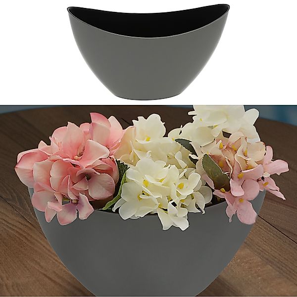 CEPEWA Dekoschale Dekoschale oval grau schwarz günstig online kaufen