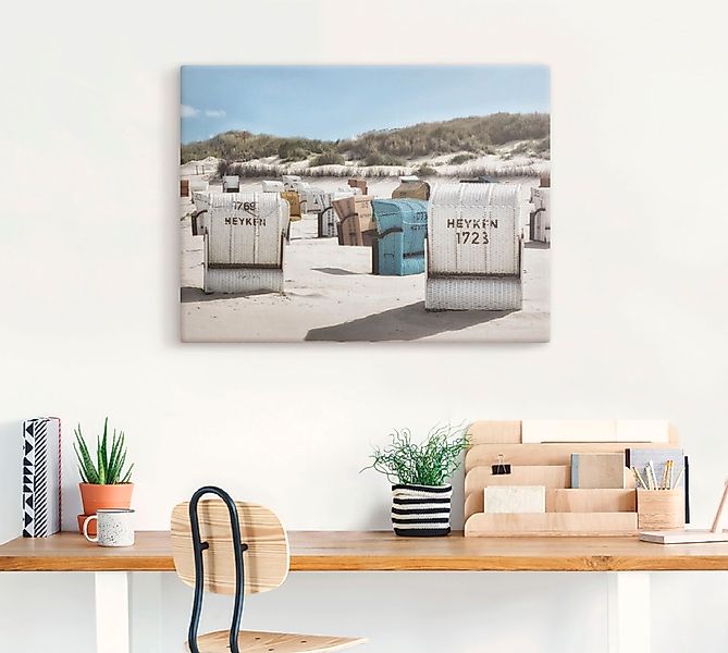 Artland Wandbild »Ein Tag am Meer«, Strand, (1 St.), als Leinwandbild, Post günstig online kaufen