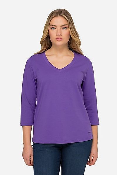 Laurasøn T-Shirt Basic-Shirt V-Ausschnitt 3/4-Arm günstig online kaufen