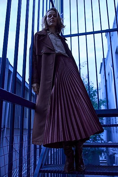 touche prive Zipfelrock Elastisch Taille Maxi Faltenrock Damen, Elegant Pli günstig online kaufen