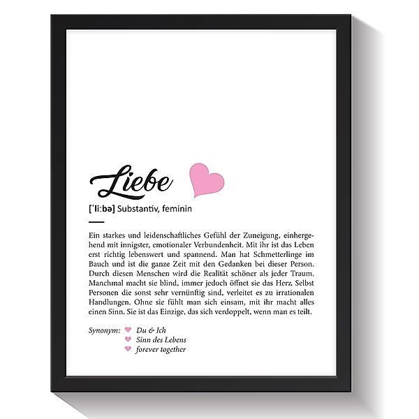 GRAVURZEILE Poster Definition Poster, Kunstdrucke auf günstig online kaufen