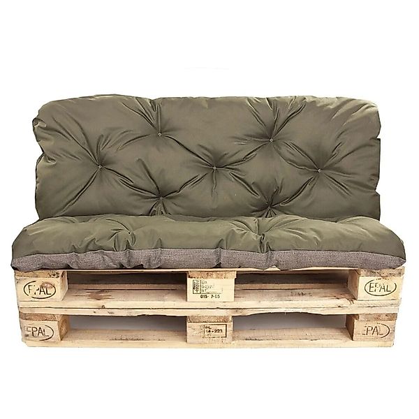 Setgarden Enkel Set Palettenkissen 120x80x40cm Sitzkissen + Rückenkissen 1t günstig online kaufen