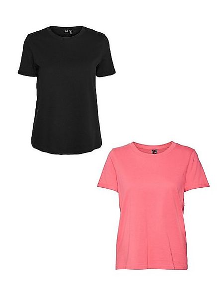 Vero Moda T-Shirt 2er Pack Basic VMPAULA (2-tlg) VMPAULA S/S T-SHIRT NOOS günstig online kaufen