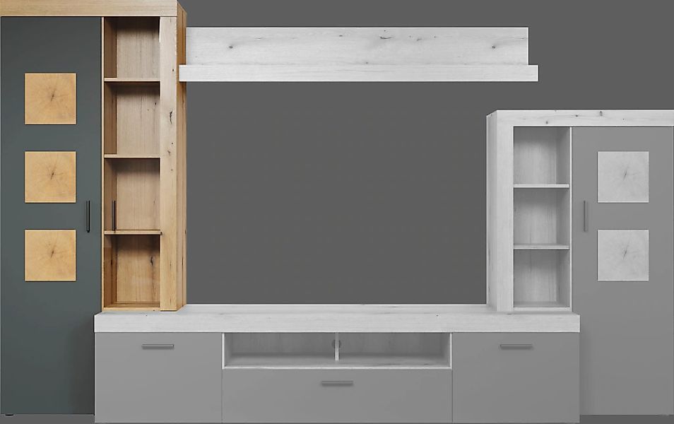 Home affaire Stauraumvitrine "Ghent" Packung, 1 Stk. tlg. Mit Hirnholzappli günstig online kaufen