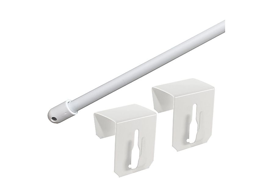 dekondo Gardinenstange "Florida", weiß, ausziehbar, Fensterhaken oben am Fe günstig online kaufen