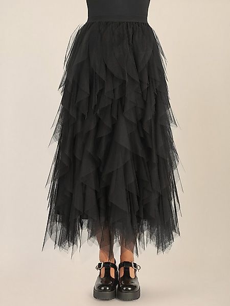 Apart Maxirock mit senkrechten Volants günstig online kaufen