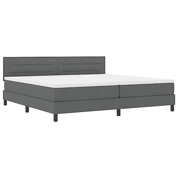 vidaXL Boxspringbett mit Matratze Dunkelgrau 200 x 200 cm Stoff 3338637 günstig online kaufen