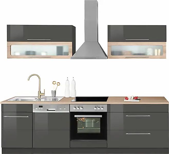 KOCHSTATION Küchenzeile »KS-Wien« Breite 270 cm, wahlweise mit E-Geräten günstig online kaufen