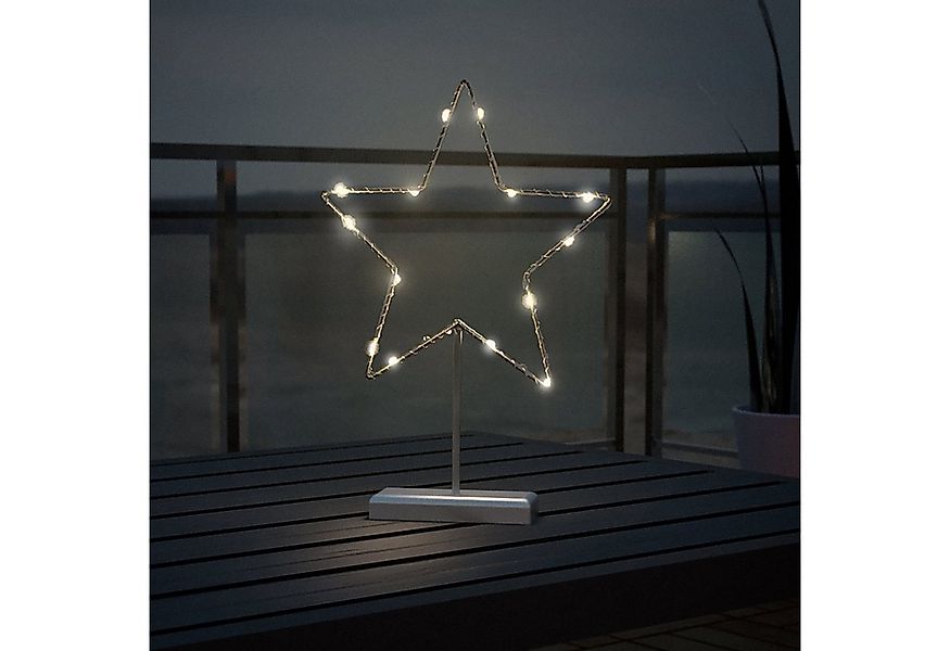 Mojawo Lichtervorhang LED-Metallstern mit Ständer 15 LED's günstig online kaufen