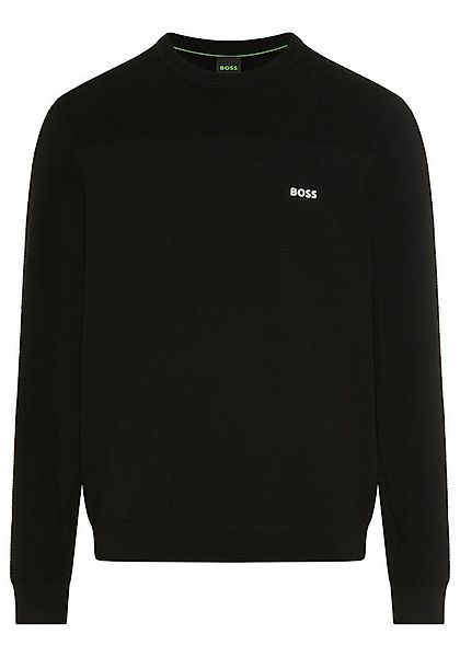 BOSS GREEN Strickpullover KN Momentum-X CN Rundhalsausschnitt, Regular Fit, günstig online kaufen