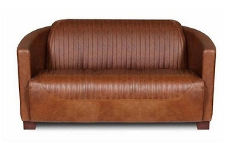 Casa Padrino 2-Sitzer Luxus Leder 2er Sofa Vintage Braun / Dunkelbraun 130 günstig online kaufen