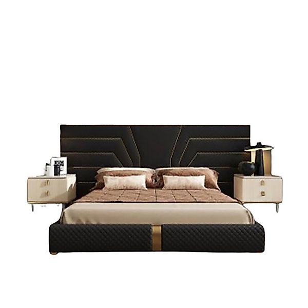 Xlmoebel Bett Luxuriöses Doppelbett 180x200 in Leder-Textil-Design für Schl günstig online kaufen