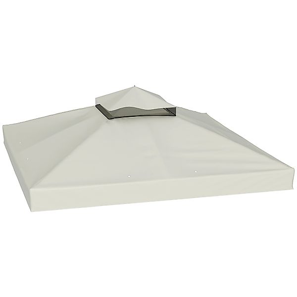 Outsunny Ersatz-Vordach Polyester Hellgrau 300L x 300B cm günstig online kaufen