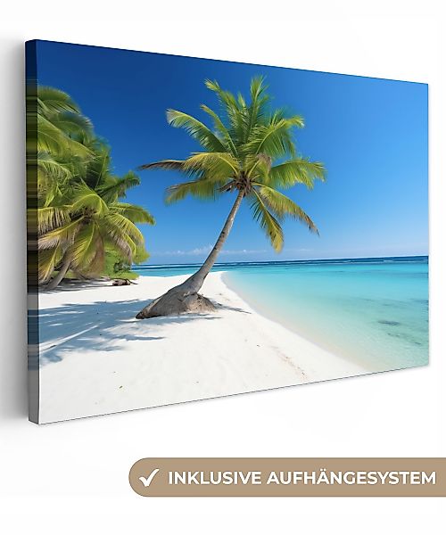 OneMillionCanvasses® Leinwandbild Strand - Palme - günstig online kaufen