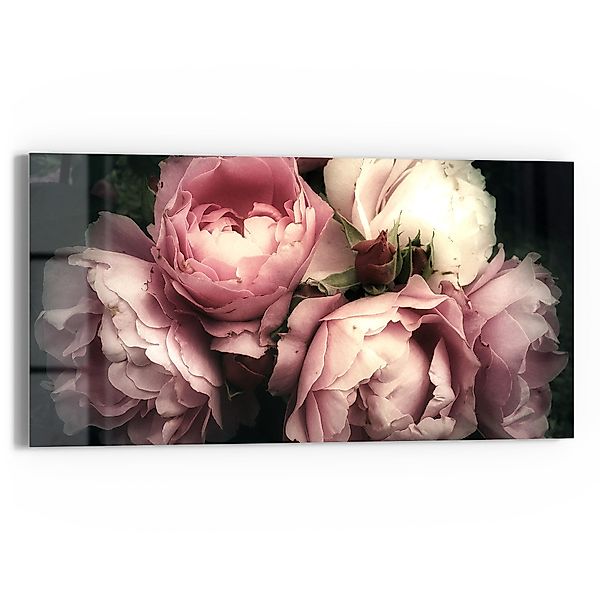 DEQORI Glasbild 'Nostalgische Blüte', 'Nostalgische Blüte', günstig online kaufen