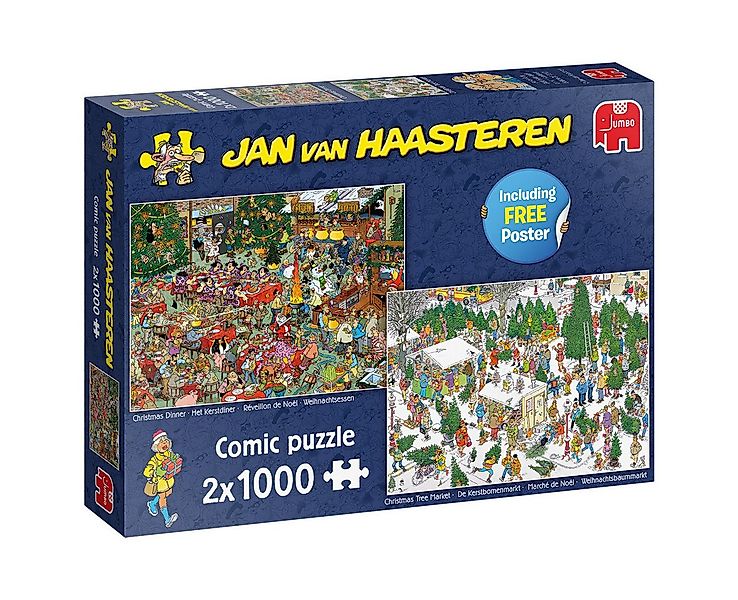 Jan van Haasteren Puzzle Jan van Haasteren Weihnachtsgeschenke 2x1000 Teile günstig online kaufen