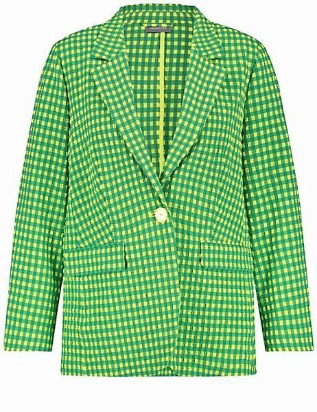 Samoon Jackenblazer Karierter Blazer aus Seersucker günstig online kaufen