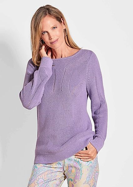 GOLDNER Strickpullover Eleganter Rippenstrick mit U-Boot-Ausschnitt günstig online kaufen