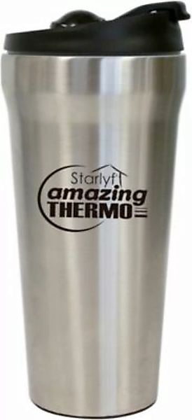 Starlyf® Amazing Thermo doppelwandige Thermobecher Isolierbecher silber günstig online kaufen