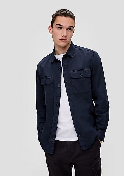QS Langarmhemd Hemd Overshirt mit Brusttaschen günstig online kaufen