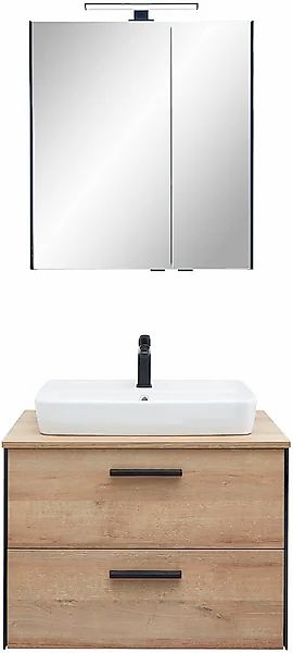 Saphir Badmöbel-Set »Quickset 395 2-teilig, Keramik-Aufsatzbecken mit LED-S günstig online kaufen