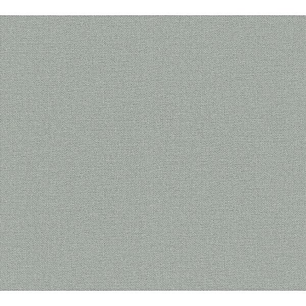PROFHOME 387446-GU Uni Tapete Textiloptik Matt Grün Grau 0,53 m x 10,05 m 5 günstig online kaufen