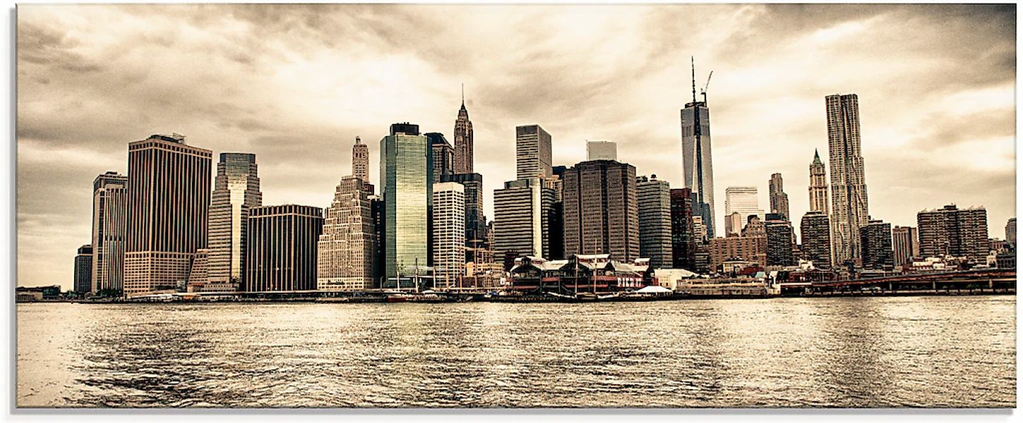 Artland Glasbild "Lower Manhattan Skyline" Amerika 1 Stk. tlg. in verschied günstig online kaufen