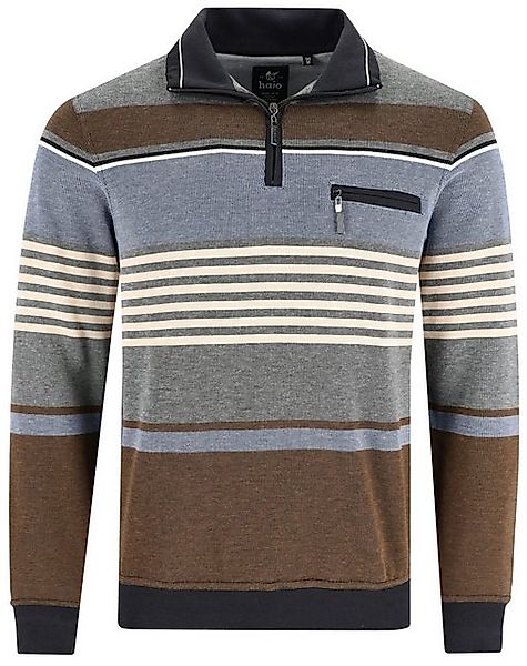 Hajo Sweatshirt Herren Sweatshirt mit Reißverschluss (1-tlg) Bügelfrei Atmu günstig online kaufen