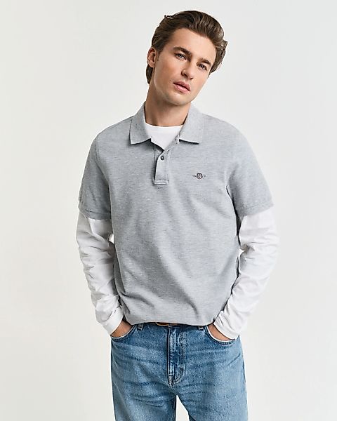 Gant Poloshirt "REG SHIELD SS PIQUE POLO" mit Logo und Flachstrickkragen 10 günstig online kaufen