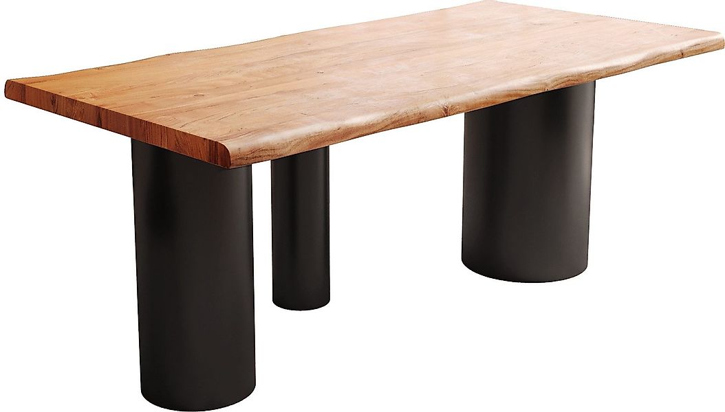 DELIFE Esstisch Edge, Akazie Natur 200x100 günstig online kaufen