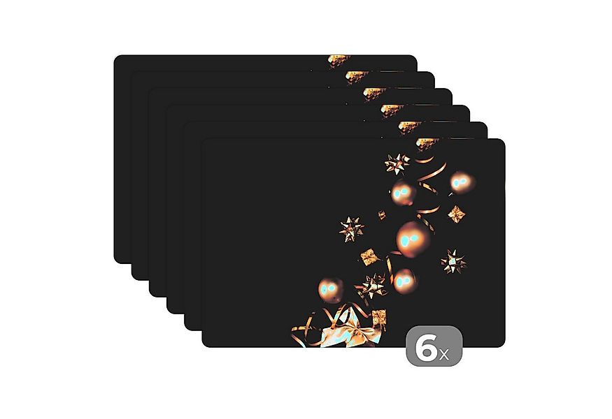 MuchoWow Platzset Weihnachten - Weihnachtsschmuck - Weihnachtskugeln, (6-St günstig online kaufen