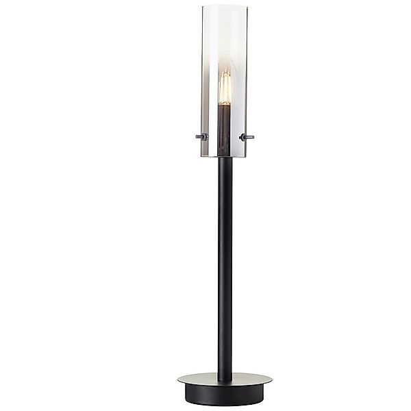 Tischleuchte Glasini in Schwarz-matt und Rauchglas E14 günstig online kaufen